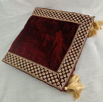 Red Wedding Turban & Shawl Set: Indian Groom Sherwani Safa Combo