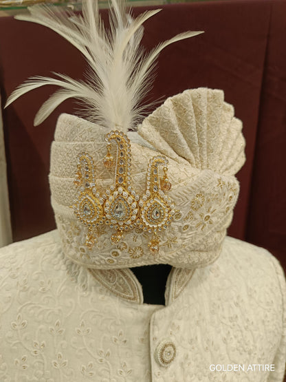 Groom Turban Brooch: Indian Wedding Safa Kalangi