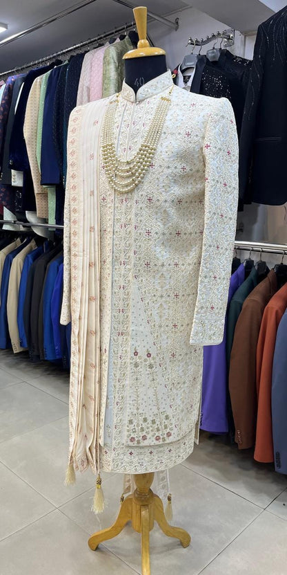 Handcrafted Groom Sherwani, Indian Wedding Outfit