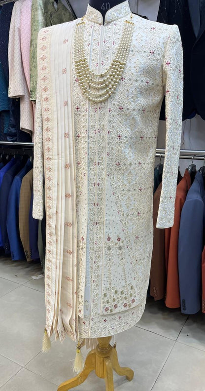 Handcrafted Groom Sherwani, Indian Wedding Outfit