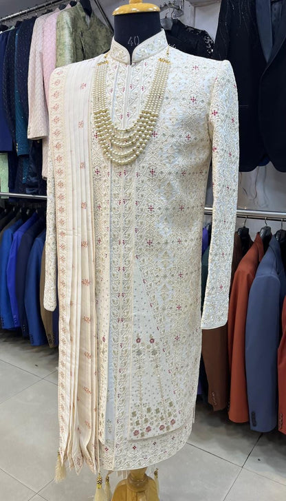 Handcrafted Groom Sherwani, Indian Wedding Outfit