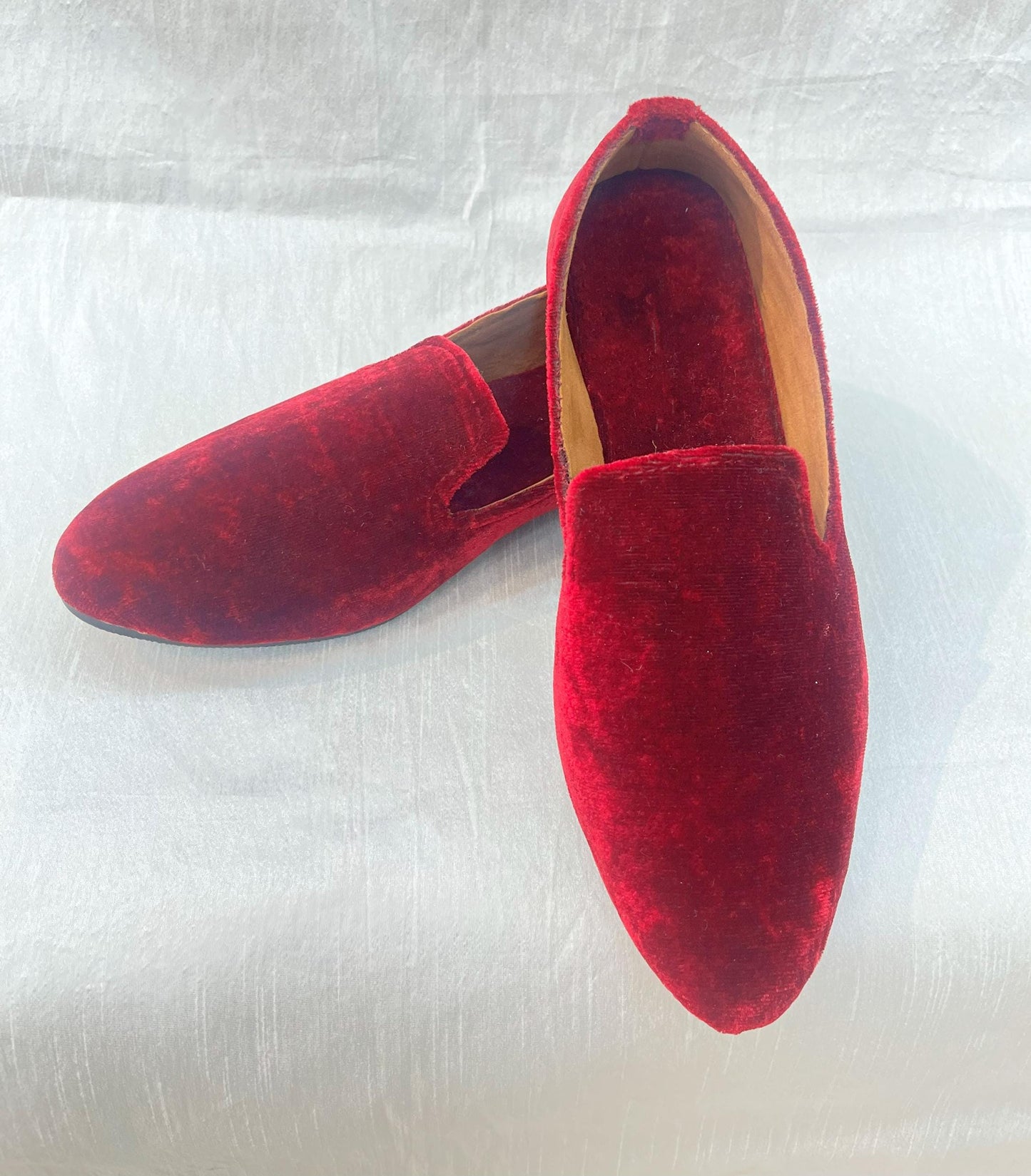Maroon Velvet Groom Jutti, Wedding Mojari Shoes for Men