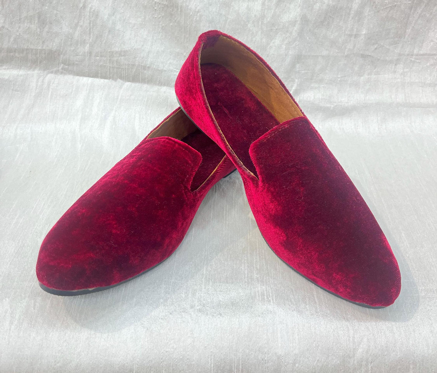 Maroon Velvet Groom Jutti, Wedding Mojari Shoes for Men
