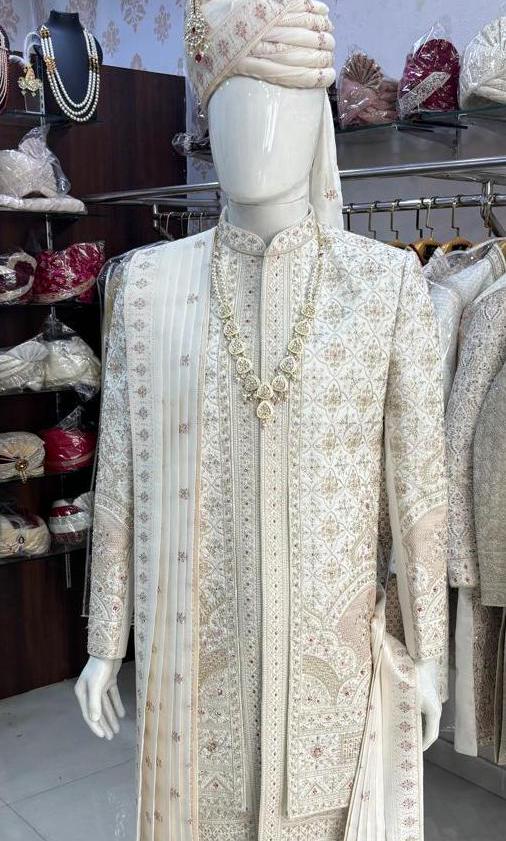Uber Rich Indian Groom Sherwani, Wedding Outfit