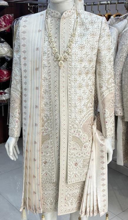 Uber Rich Indian Groom Sherwani, Wedding Outfit