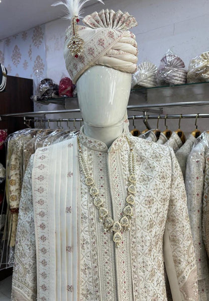 Uber Rich Indian Groom Sherwani, Wedding Outfit