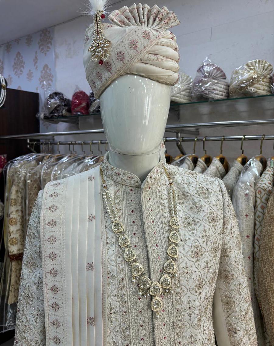 Uber Rich Indian Groom Sherwani, Wedding Outfit