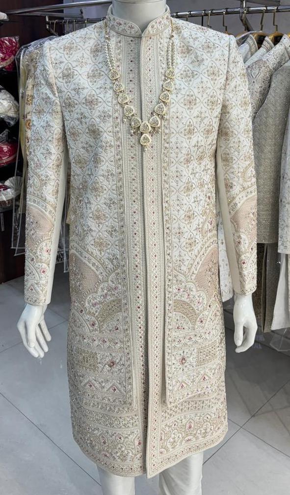 Uber Rich Indian Groom Sherwani, Wedding Outfit