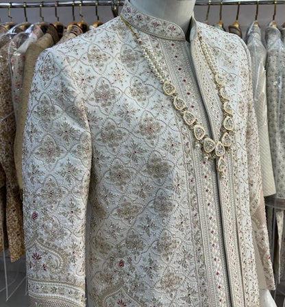 Uber Rich Indian Groom Sherwani, Wedding Outfit
