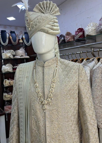 Handwork Sherwani, Groom Wedding Outfit