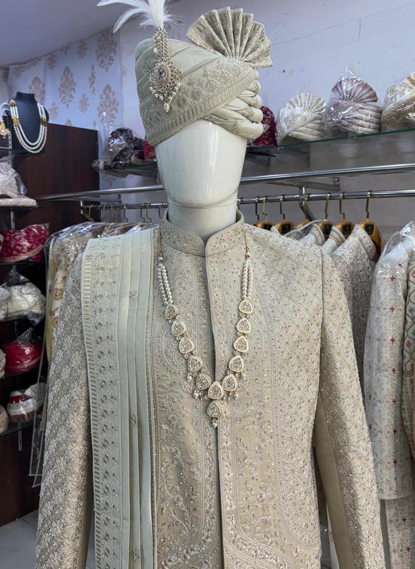 Handwork Sherwani, Groom Wedding Outfit