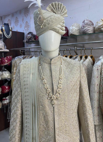 Handwork Sherwani, Groom Wedding Outfit