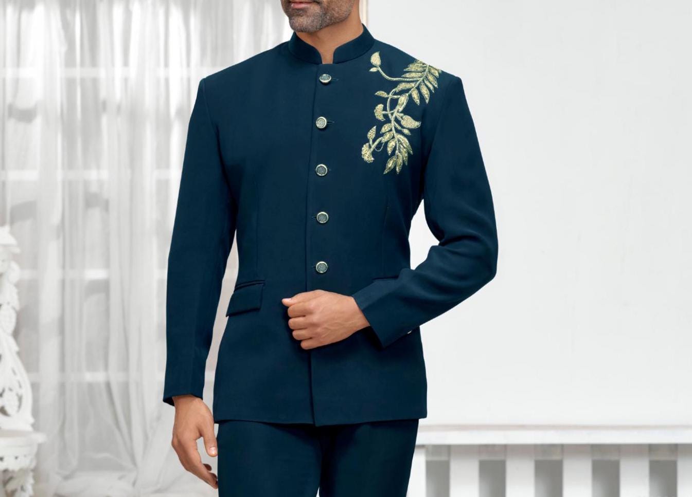 Indian Jodhpuri Suit: Handwork Groom Wedding Outfit