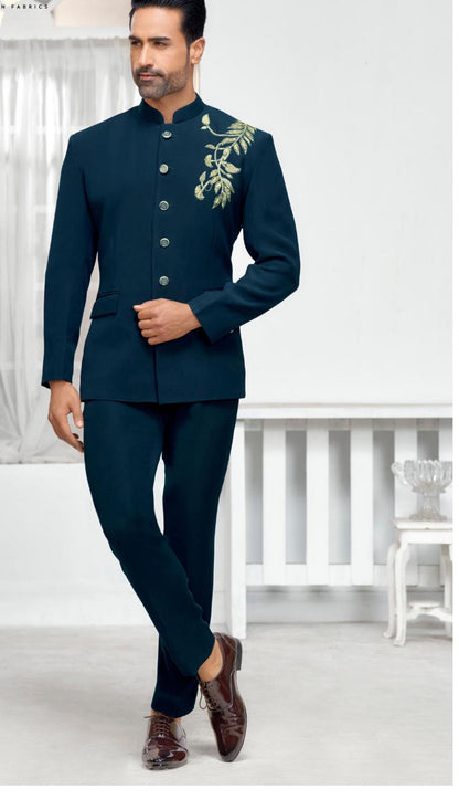 Indian Jodhpuri Suit: Handwork Groom Wedding Outfit