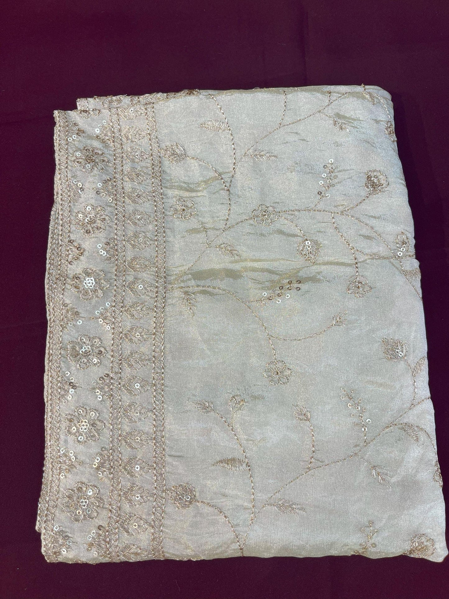 Champagne Ivory Wedding Turban & Shawl Set, Indian Groom Safa Combo