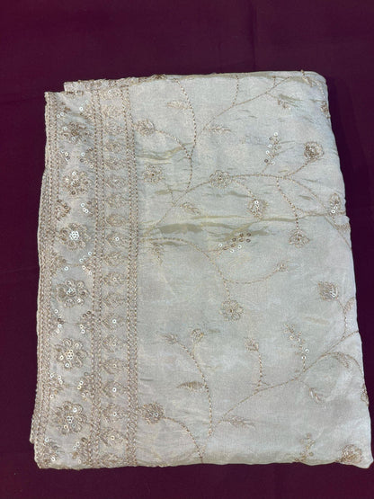 Champagne Ivory Wedding Turban & Shawl Set, Indian Groom Safa Combo
