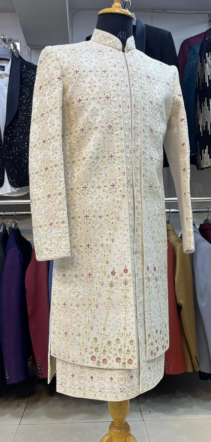 Handcrafted Groom Sherwani, Indian Wedding Outfit