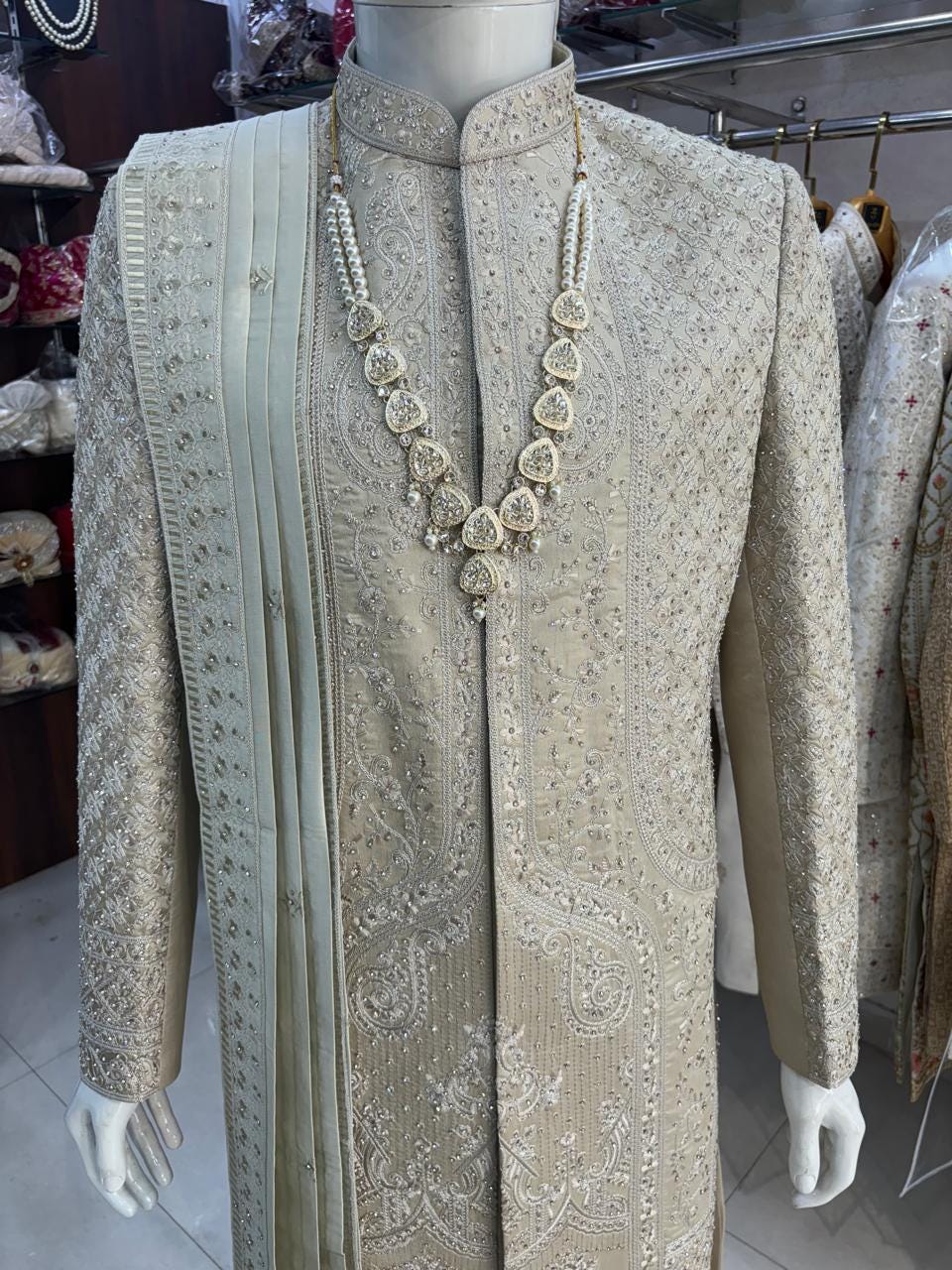 Handwork Sherwani, Groom Wedding Outfit