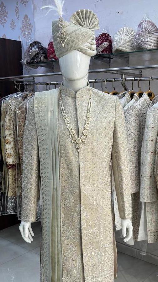 Handwork Sherwani, Groom Wedding Outfit