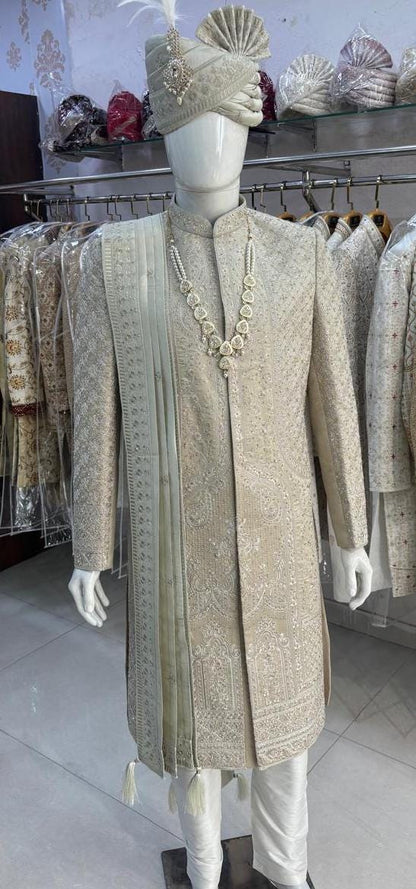 Handwork Sherwani, Groom Wedding Outfit
