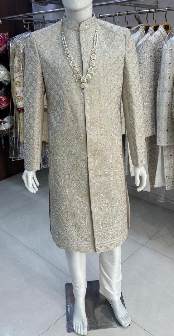Handwork Sherwani, Groom Wedding Outfit