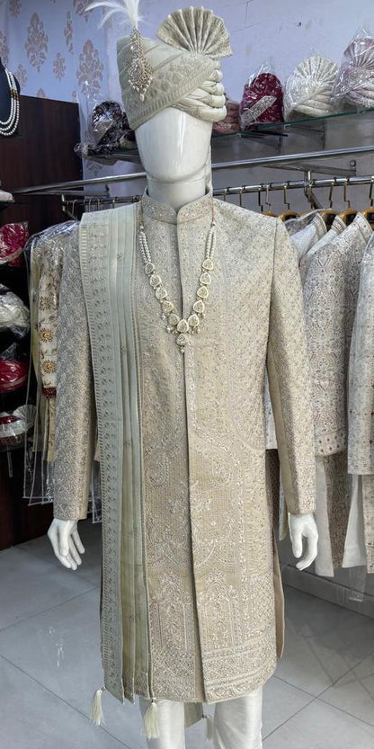 Handwork Sherwani, Groom Wedding Outfit