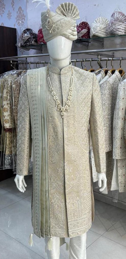 Handwork Sherwani, Groom Wedding Outfit