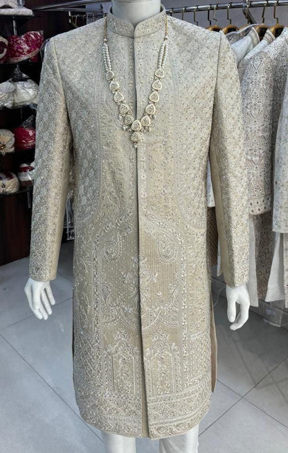 Handwork Sherwani, Groom Wedding Outfit
