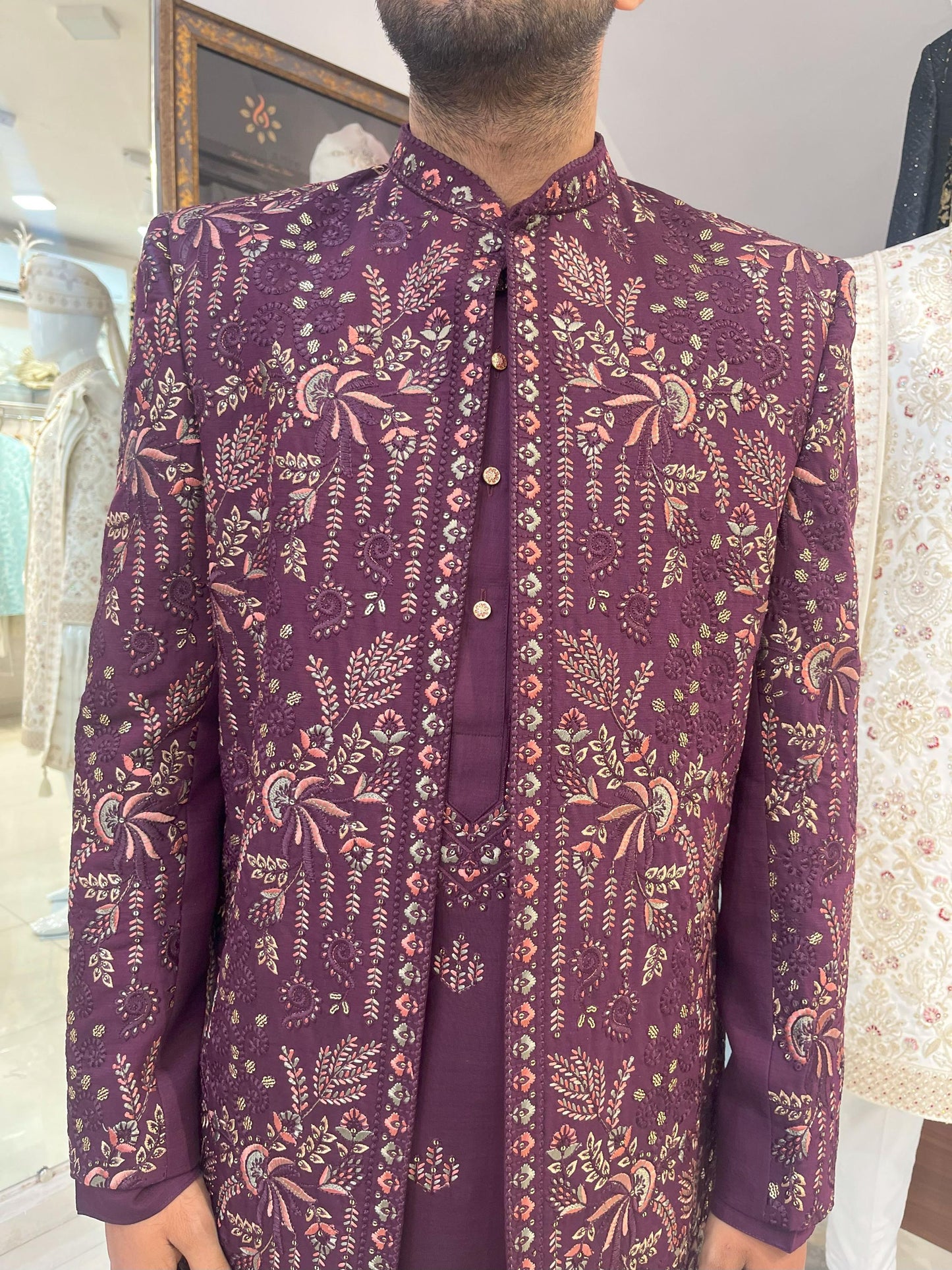 Indian Wedding Sherwani, Indo Western Groom Outfit