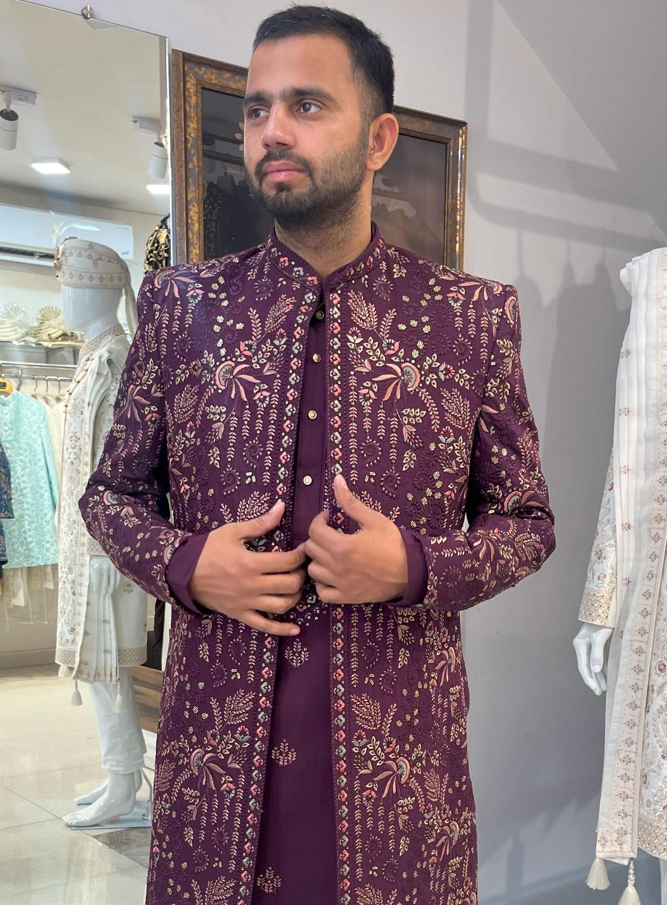 Indian Wedding Sherwani, Indo Western Groom Outfit