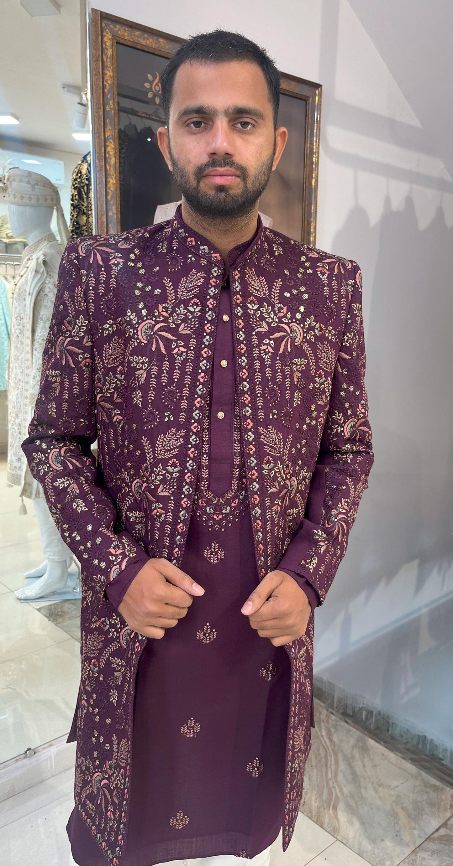 Indian Wedding Sherwani, Indo Western Groom Outfit
