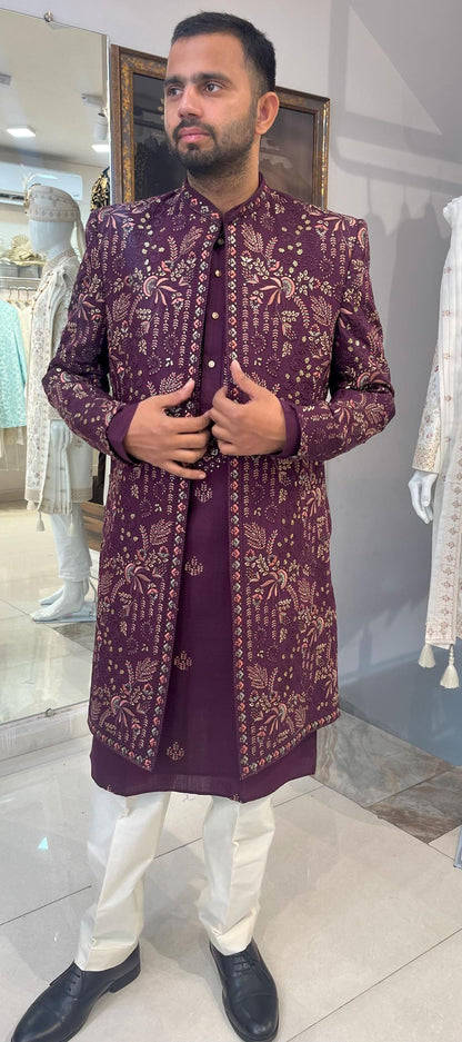 Indian Wedding Sherwani, Indo Western Groom Outfit