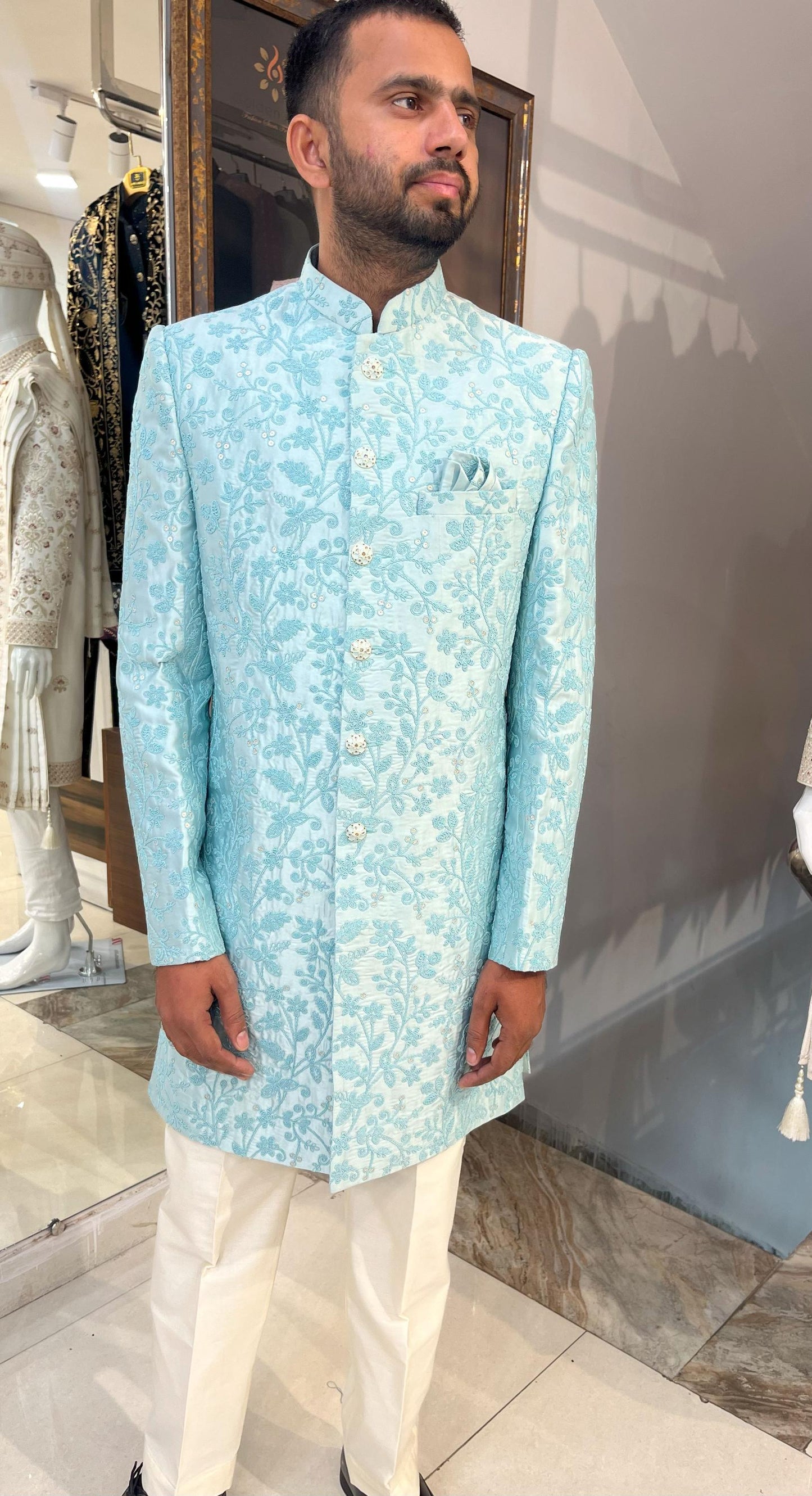 Designer Sherwani for Groom, Bollywood Indian Wedding Outfit