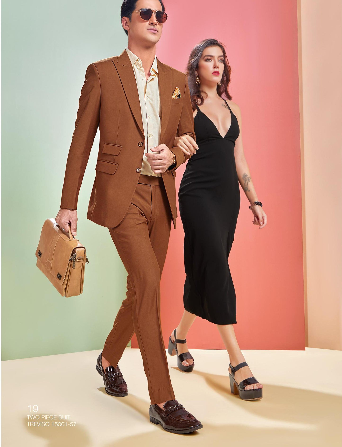 Terracotta Men's Suit: Stylish 3-Piece Rust Prom Suit