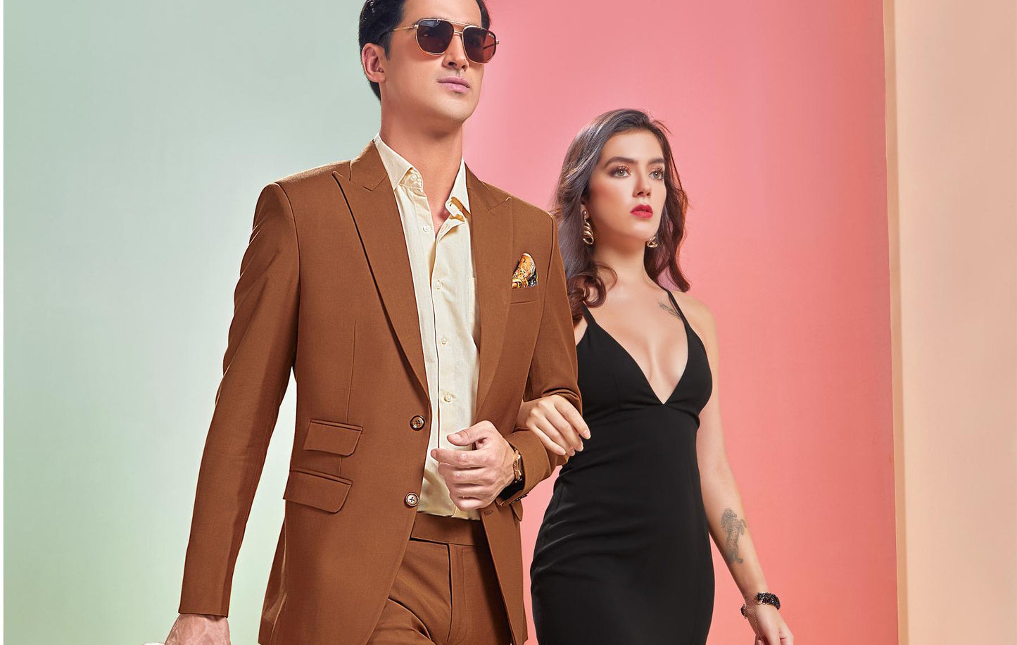 Terracotta Men's Suit: Stylish 3-Piece Rust Prom Suit