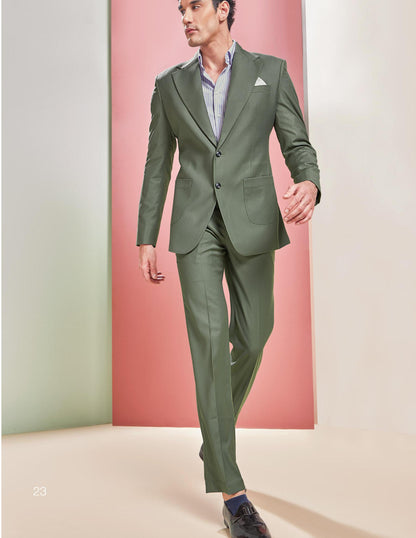 Green Three-Piece Suit: Stylish Handmade Classic Fit