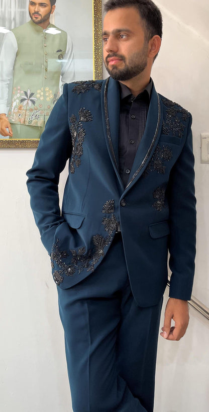 Handwork Tuxedo Suit, 3-Piece Groom Wedding Suit