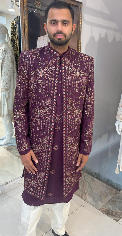 Indian Wedding Sherwani, Indo Western Groom Outfit