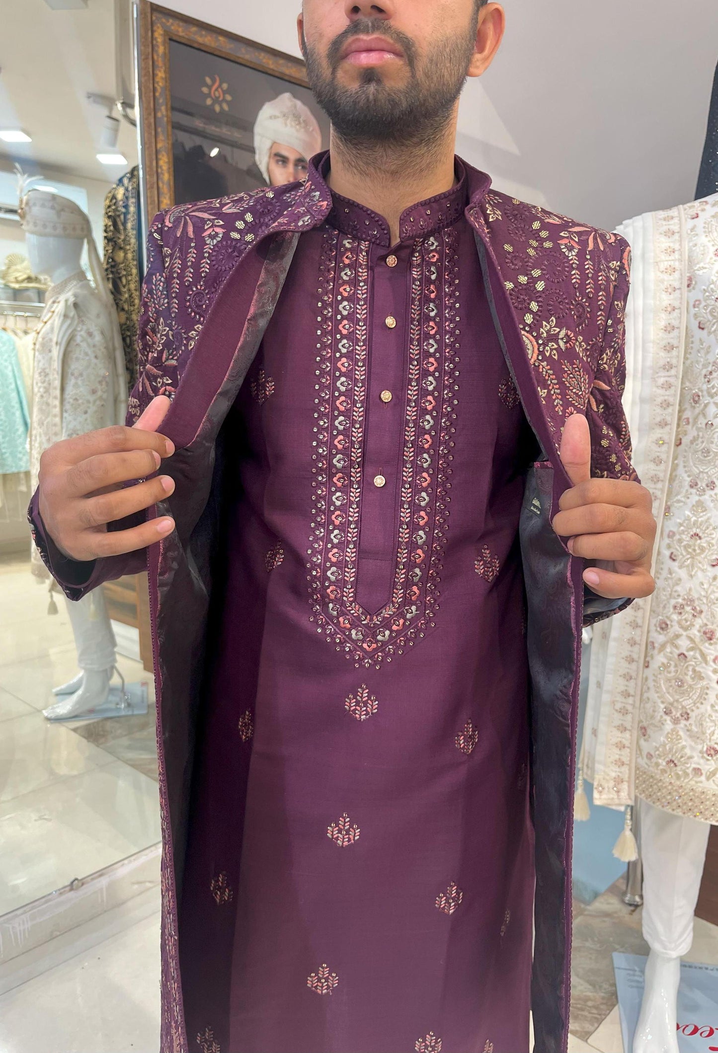 Indian Wedding Sherwani, Indo Western Groom Outfit