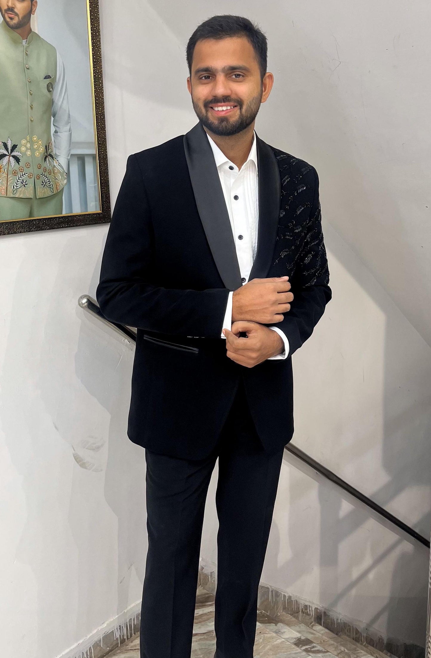 Black Tuxedo Suit, Slim Fit 2-Piece Dinner Suit