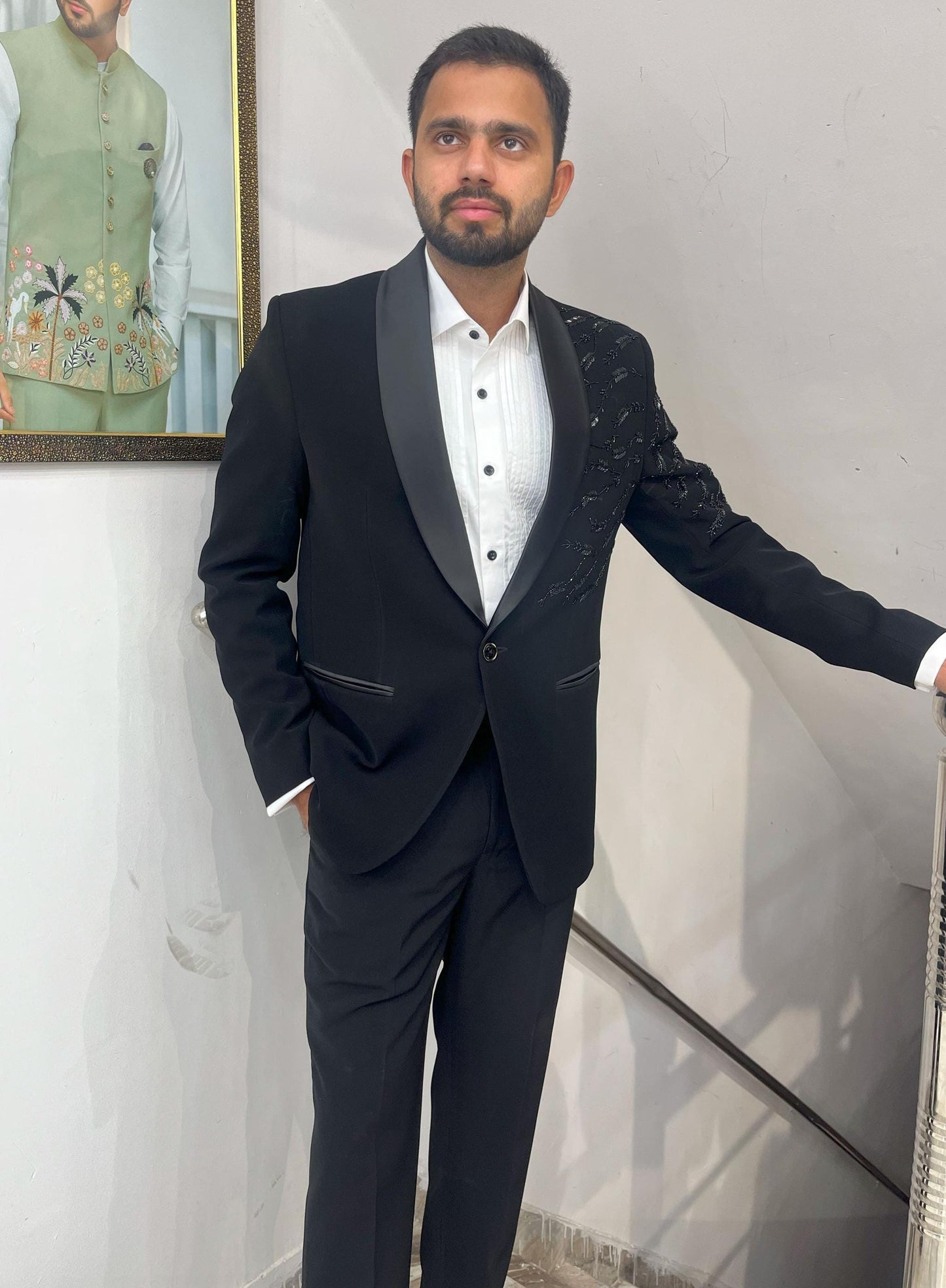 Black Tuxedo Suit, Slim Fit 2-Piece Dinner Suit
