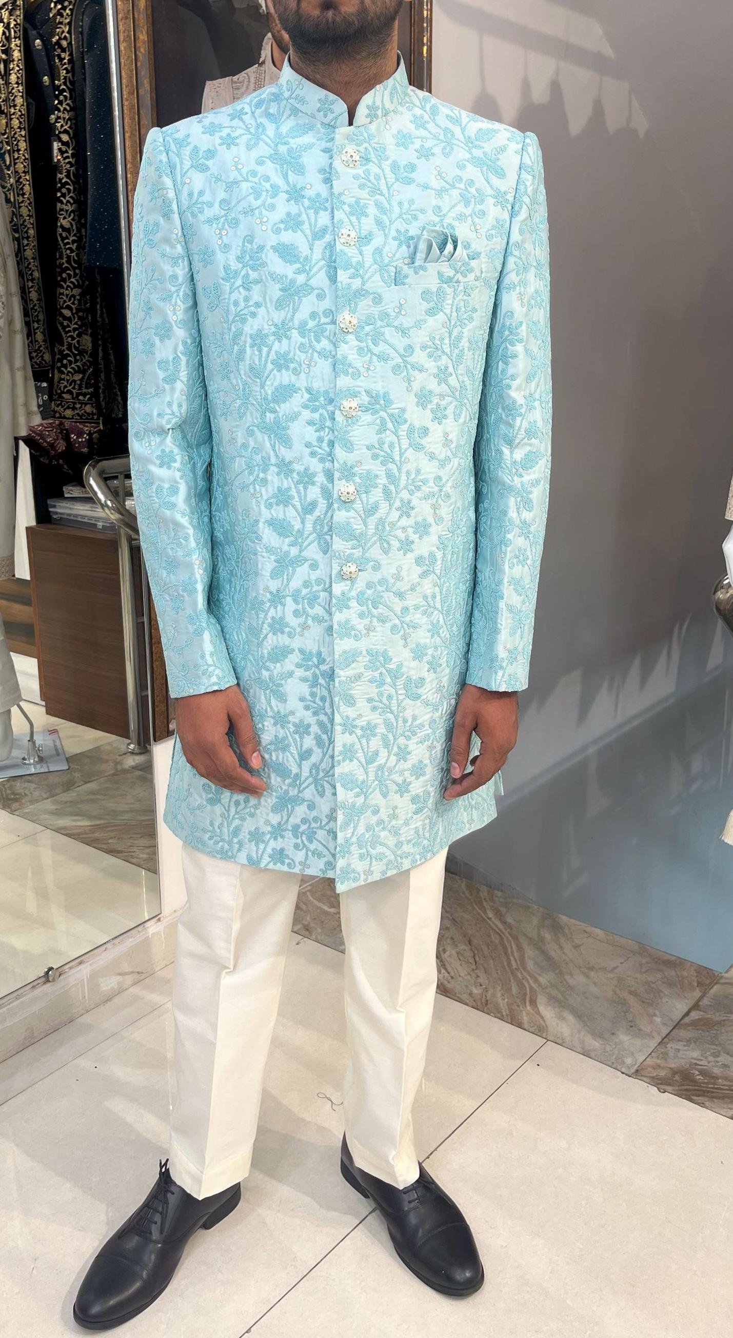 Designer Sherwani for Groom, Bollywood Indian Wedding Outfit