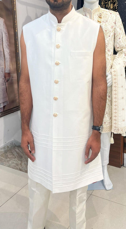 Pink Indian Groom Sherwani, Handcrafted Wedding Dress