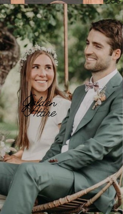 Green Suit for Men: 2-Piece Wedding Groom Suit