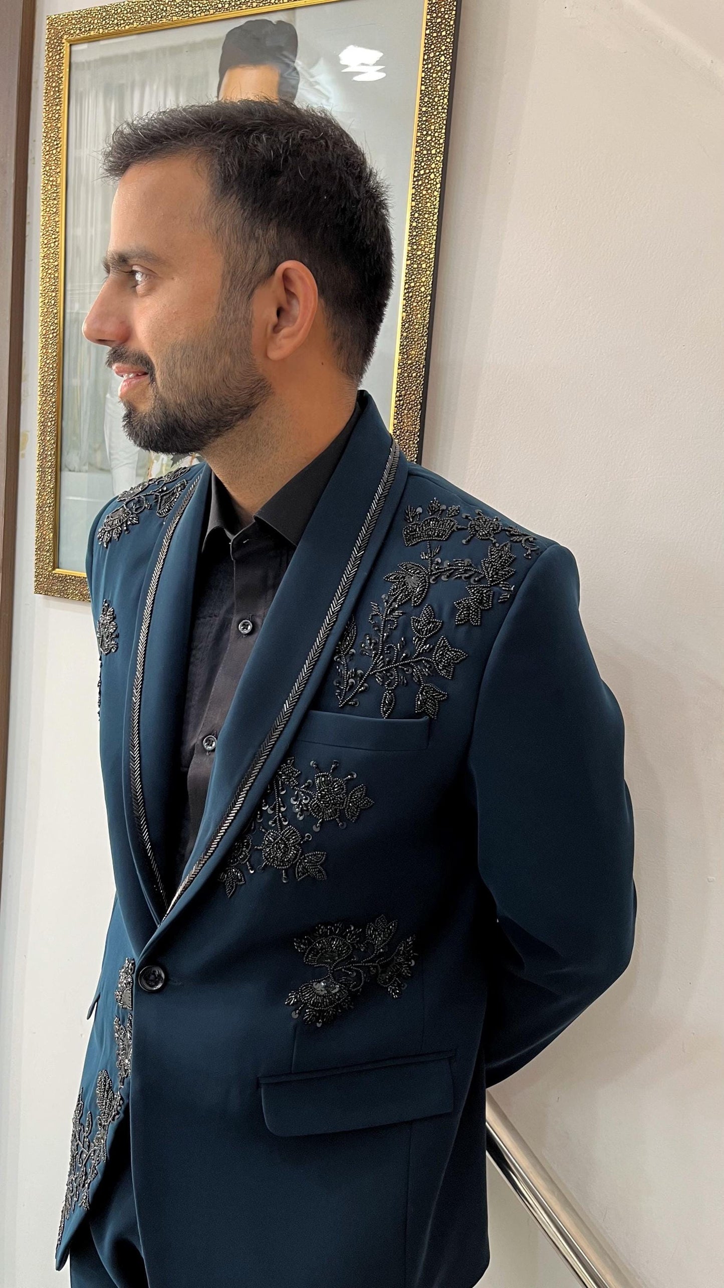 Handwork Tuxedo Suit, 3-Piece Groom Wedding Suit