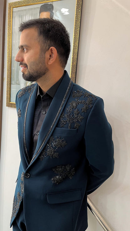 Handwork Tuxedo Suit, 3-Piece Groom Wedding Suit