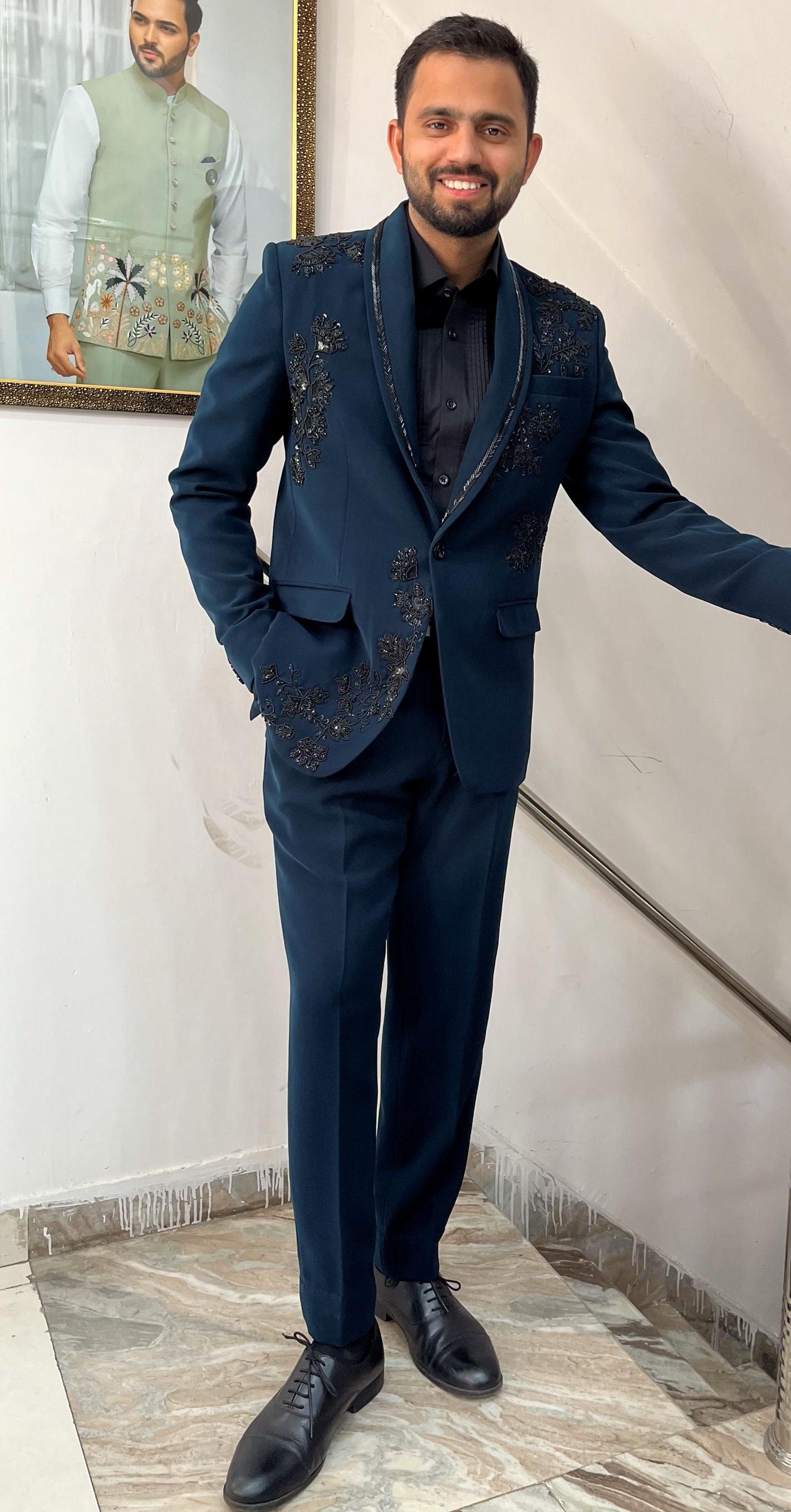 Handwork Tuxedo Suit, 3-Piece Groom Wedding Suit