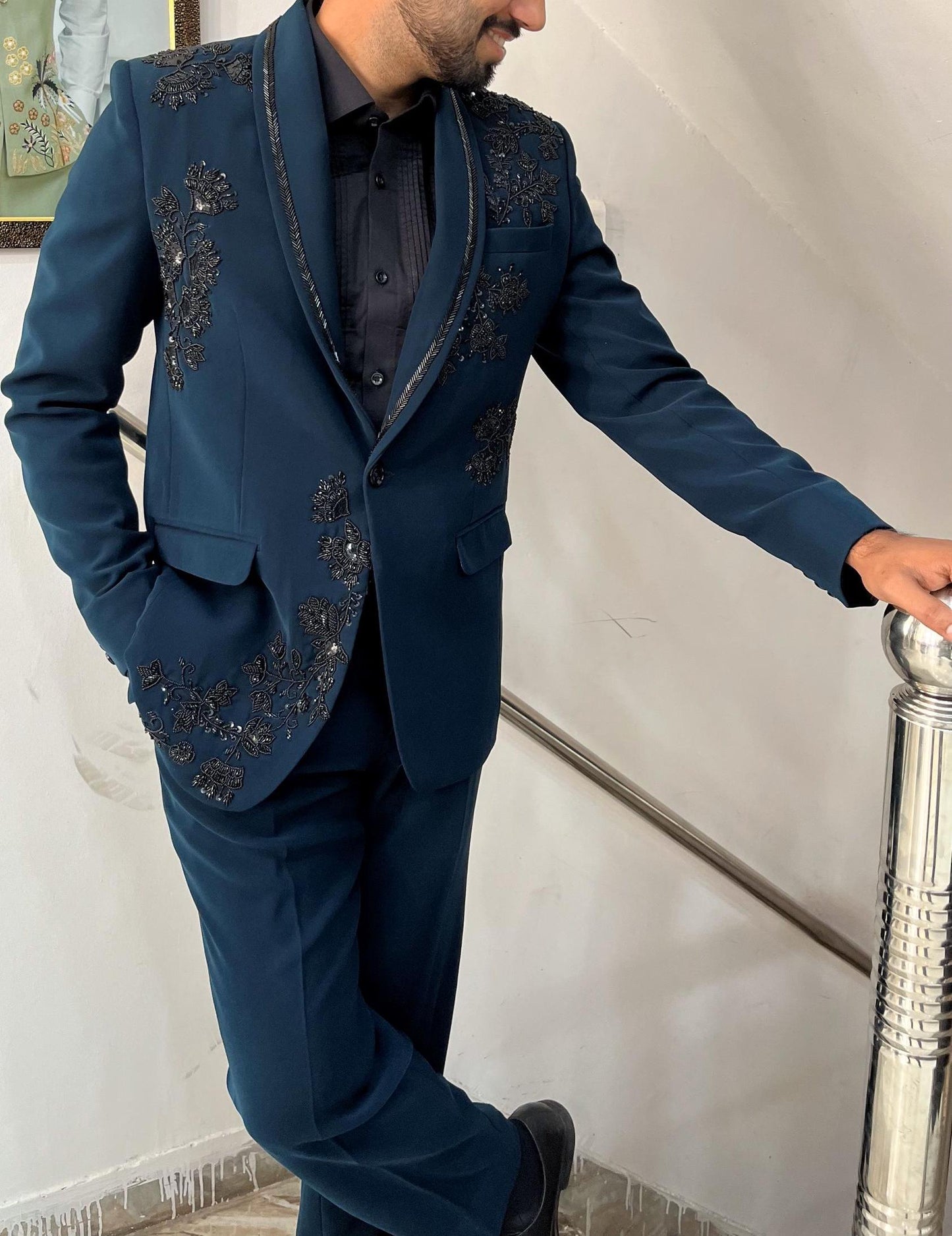 Handwork Tuxedo Suit, 3-Piece Groom Wedding Suit