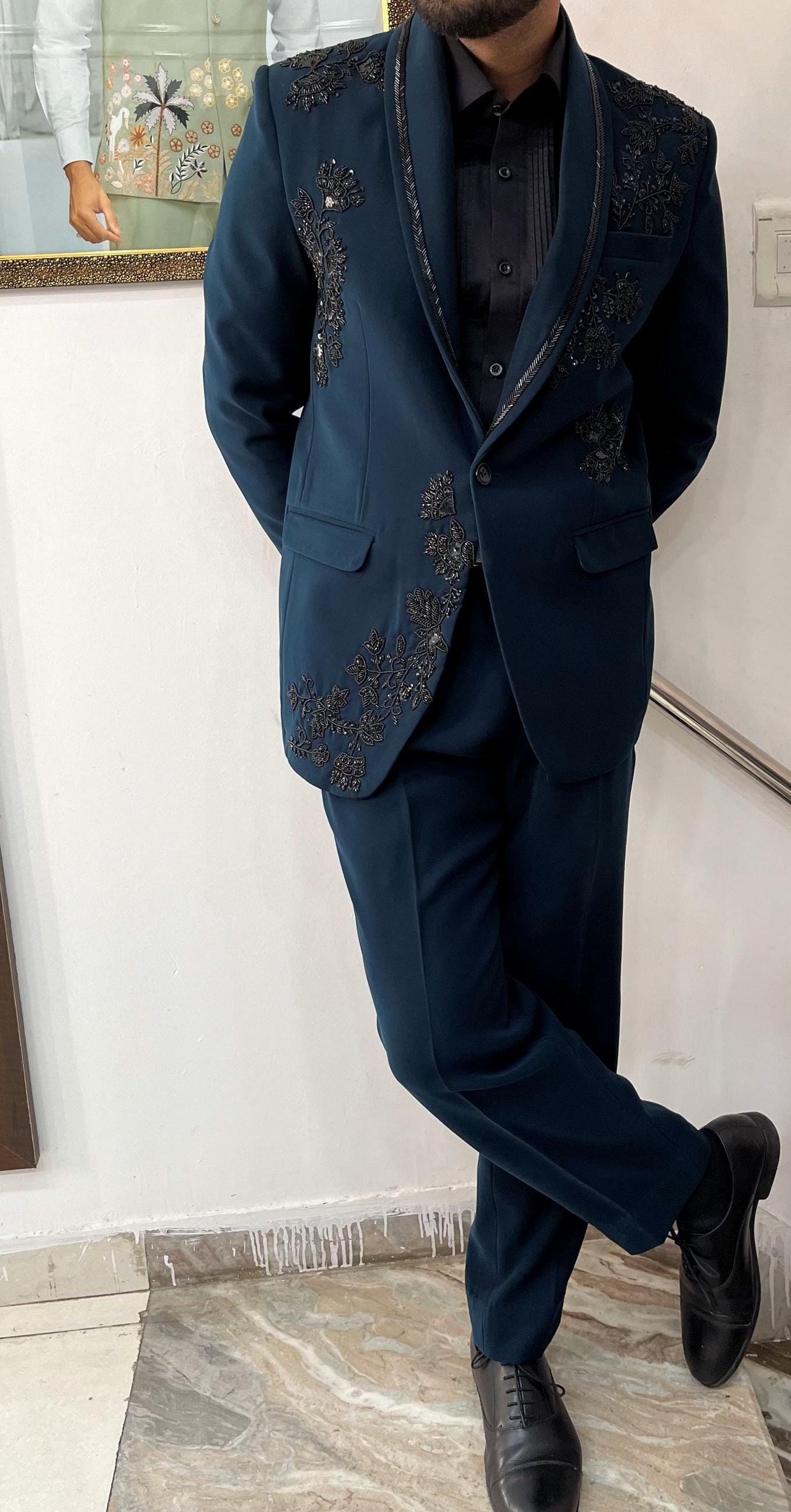 Handwork Tuxedo Suit, 3-Piece Groom Wedding Suit