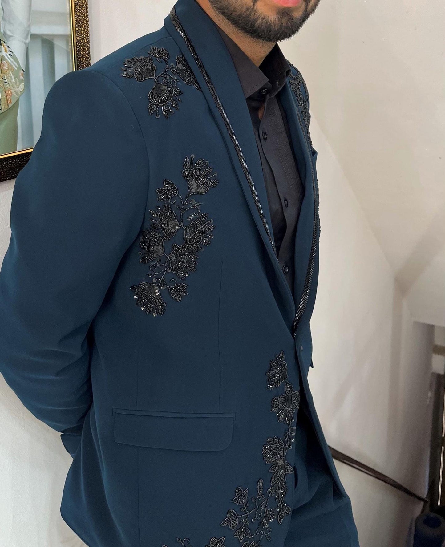 Handwork Tuxedo Suit, 3-Piece Groom Wedding Suit
